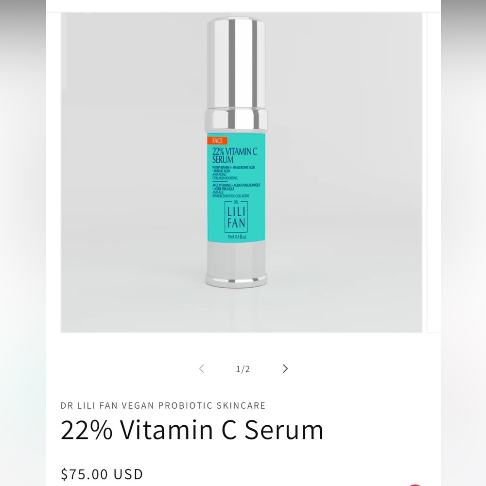 DR LILI FAN VEGAN PROBIOTIC SKINCARE
22% Vitamin C Serum
